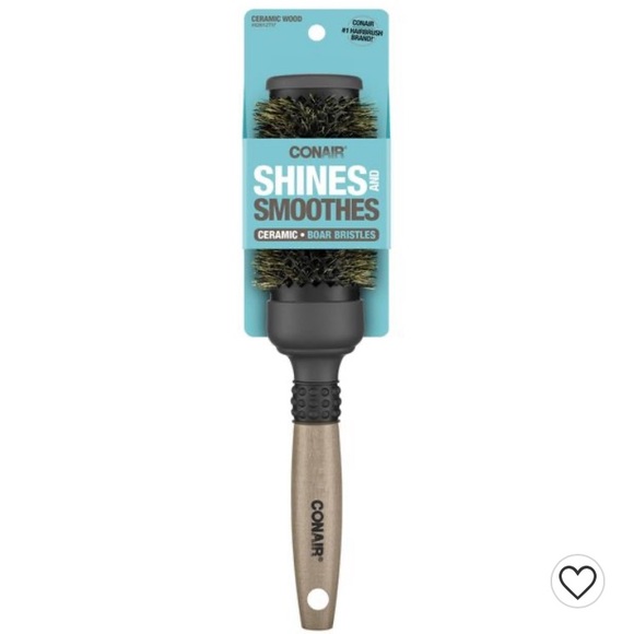 conair Hair Conair Ceramic Wood Medium Thermal Boar Round Hair Brush Poshmark